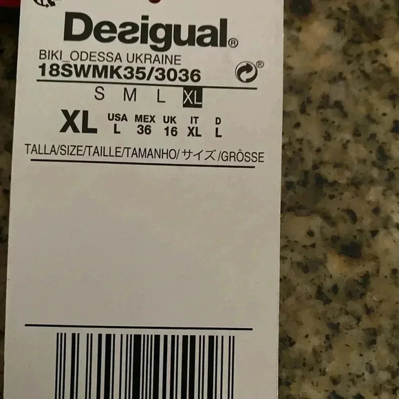 Desigual Bikini Bottom Odessa Ukraine Red Size XL - Picture 7 of 8